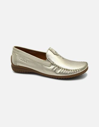 Gabor Womens CALIFORNIA 66.090 LADIES MOCCASIN - Silver - Size: 5/EEE