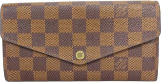 Louis Vuitton Damier Damier Canvas Ebene Rose Ballerine Long Wallet (Bi-Fold) (Pre-Owned)