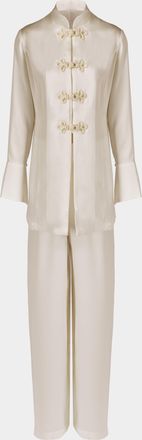 Loretta Caponi Azalea Silk Pajama Set