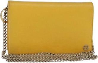 Gucci Pre-owned Cross Body Bags, female, Yellow, Size: ONE SIZE Pre-owned Vintage Cross Body Bag