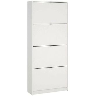 Dmora Scarpiera Epidoto, Mobile portascarpe, Armadio da ingresso multiuso, Mobiletto per calzature, 70x24 h162 cm, Bianco - Dmora