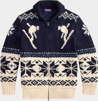 Ralph Lauren Purple Label Men & apos;s Wool-Cashmere Shawl Cardigan