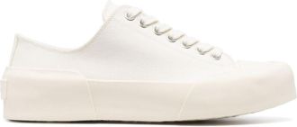 Jil Sander White White Leather Sneakers