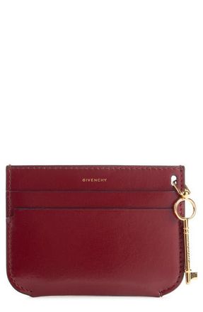 Givenchy Lucky Charms Leather Card Holder in Aubergine at Nordstrom