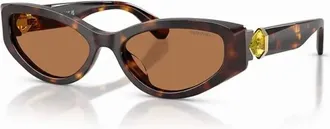 Swarovski Accessoires, Dames, Bruin, ONE Size, Lucent Cat-eye Zonnebril