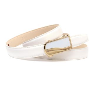 Anthoni Crown Lederg&uuml;rtel ANTHONI CROWN, Damen, Gr. 110, weiss (wei&szlig;), Leder, unifarben, G&uuml;rtel Lederg&uuml;rtel