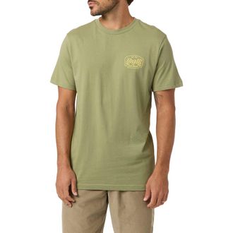 O'Neill Classic Fit Locksmith Graphic T-Shirt Fit in Oil Green at Nordstrom, Size Xx-Large