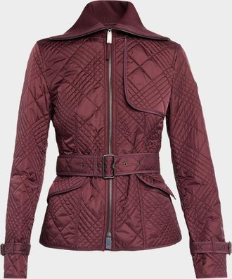 Burberry Abbeydale Micro Check Quilted Nylon Jacket