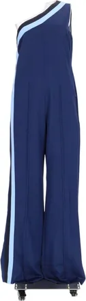 Golden Goose One-Shoulder Wide-Leg Jumpsuit with Contrasting Stripes