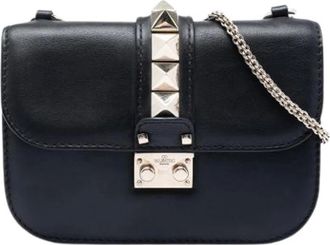 Valentino Pre-owned Small Rockstud Glam Lock Crossbody - - Pre-owned - Donna - Nero - ONE SIZE
