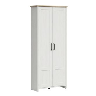 Petits Meubles Armario 2 puertas estratificado Blanco marr&oacute;n