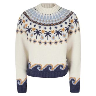 Alanui Sweet Winter Sweater - Dames - Truien - Beige - Maat: M Wol