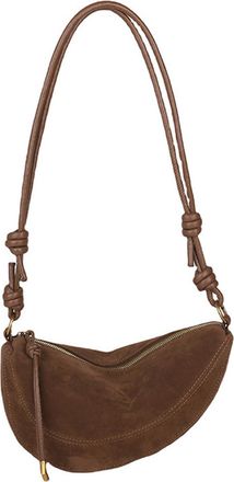Generic ETOYA Faux Suede Shoulder Bag Versatile Dumpling Bag Large Hobo Bag for Women (Brown)