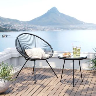 Kare Design Set de jard&iacute;n acapulco (2/piezas) negro