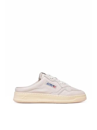 Autry Beige Slip-On Leather Sneaker Mules