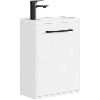 Badplaats Mobile lavabo Florence 40 x 22 cm - Bianco lucido - Mobile sottolavabo