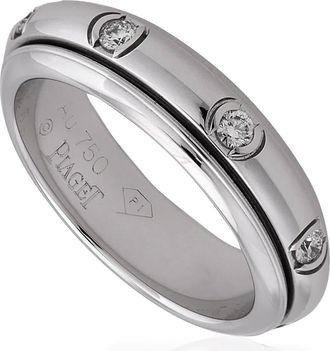 Piaget Possession 18k White Gold 0.30 CT Diamond Ring, Size 54