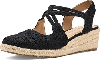 Life Stride Patience Espadrille Shoes Womens Wedge Shoes Black : 9.5 W (C), Synthetic