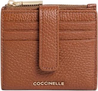 Coccinelle Portemonnee met rits en kaartsleuven - Dames - Portefeuilles - Bruin - ONE Size - Leer - Accessoires