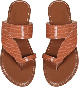 Generic Womens Shoes, Womens Beach Sandals, Hollow Casual Slippers, Flat Shoes, Sandals, Outdoor Shoes, brown, 8.5 UK