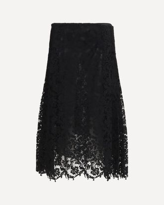 Fendi Gonna midi svasata in pizzo macram&egrave; Woman 40