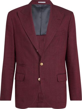 Brunello Cucinelli Blazer with metal buttons in Cherry at Nordstrom, Size 52 It