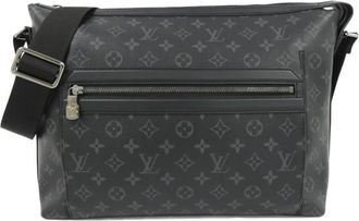 Louis Vuitton Black Coated Canvas Shoulder Bag (Pre-Owned)
