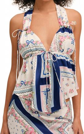 For Love & Lemons Womens Cassandra Top In Blue