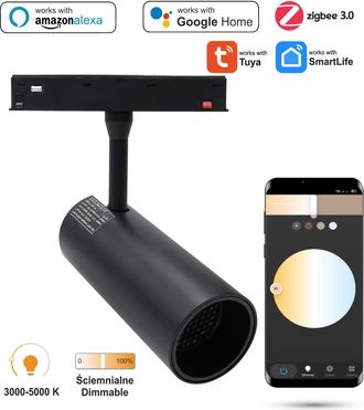 OEM Foco Led Wifi Zigbee De 30 W Para Rieles Magn&eacute;ticos Smart Track 48 V Cc, Regulable Entre 3000 Y 5000 K