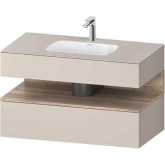 Duravit Qatego Lavabo Encastrado Con Base De Lavabo Consola, - Duravit