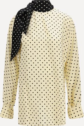 Valentino Polka dot Blouse with side bow Female 44