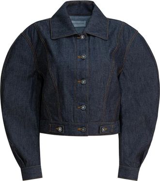 Givenchy Back-to-front Cocoon Jacket in Raw Denim - Dames - Spijkerjassen - Blauw - XS - Denim - Jassen
