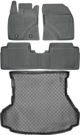 OEM Juego De Alfombrillas Para Coche Y Maletero Para Toyota Avensis Iii Sed&aacute;n (2009-2018)