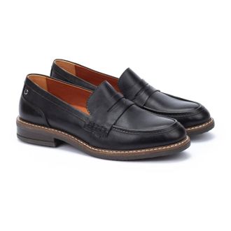 Pikolinos Womens Aldaya Leather Shoes In Black