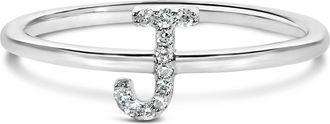 House of Brilliance 10K Gold Diamond Accent Initial A-Z Ring