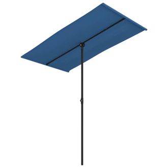 vidaXL Sombrilla De Jard&iacute;n Con Palo De Aluminio Azul Azure 180x110 Cm Vidaxl