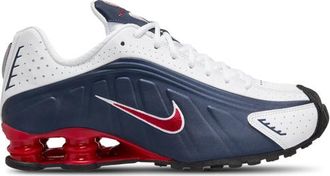 Nike Mens Shox R4 - Shoes Midnight Navy/Gym Red/Metallic Silver Size 10.0