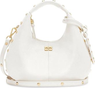 Ganni Mini Hobo Bag With Studs