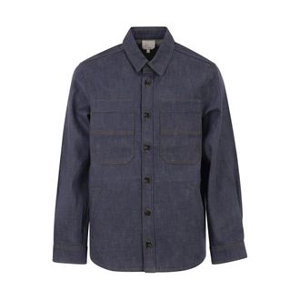 A.P.C. Veste Noah - Heren - Casual Overhemden - Blauw - L - Katoen - Overhemden