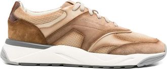 Santoni Innova Perforated Sneakers - Heren - Sneakers - Bruin - 41 EU - Leer - Schoenen