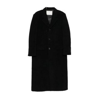 Dunst Single-Breasted Coats, female, Black, XS, 2-Way 3-Button Boucle Wool Coat