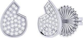 LuvMyJewelry Street Cycle Diamond Stud Earrings in Silver at Nordstrom Rack