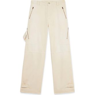 Fortela Juniat Cargo Twill Cotton Trousers in Ecru at Nordstrom, Size 25 32 Eu