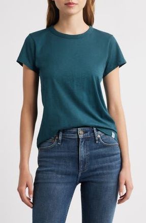 Rag & Bone The Slub Organic Pima Cotton T-Shirt in Dark Teal at Nordstrom Rack, Size X-Small