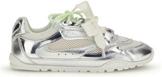 Pinko Zilveren Kalfsleren Bos Taurus Atletische Sneakers