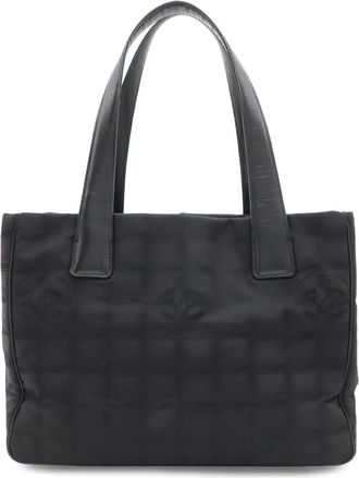 Chanel Black New Travel Line Shoulder Bag Tote Bag (Pre-Owned)