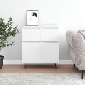 vidaXL Aparador De Madera Contrachapada Blanco 60x35x70 Cm Vidaxl
