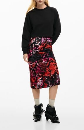 Desigual 2-in-1 Dress & Sweater in Black at Nordstrom, Size X-Small