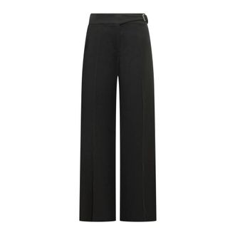 Sportmax Sportmax, Wide Trousers, female, Black, Size: 2XS Wide-Leg Tailored Trousers