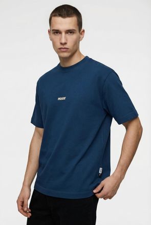 Jack & Jones Plus Size T-Shirt JCOCLUB BACK TEXT PRINT TEE SS CN PLS, Herren, Gr. 4XL, poseidon, Jersey, Obermaterial: 100% Baumwolle, JACK & JONES PLUSSIZE, bedruckt, regul